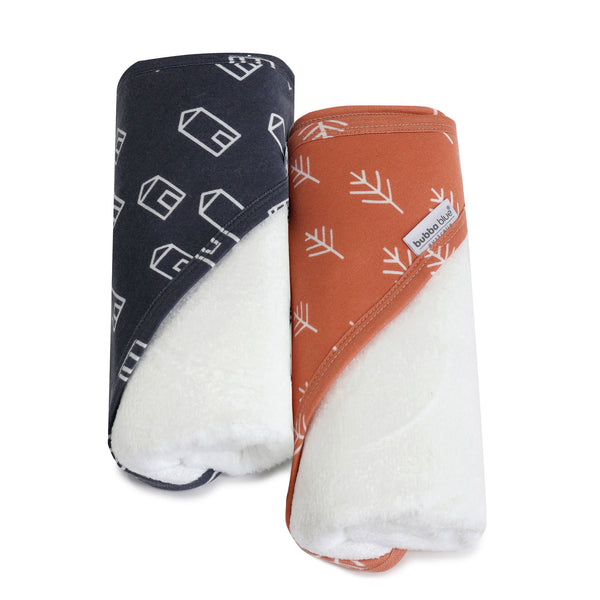 Nordic 2pk Hooded Towel Charcoal/Clay