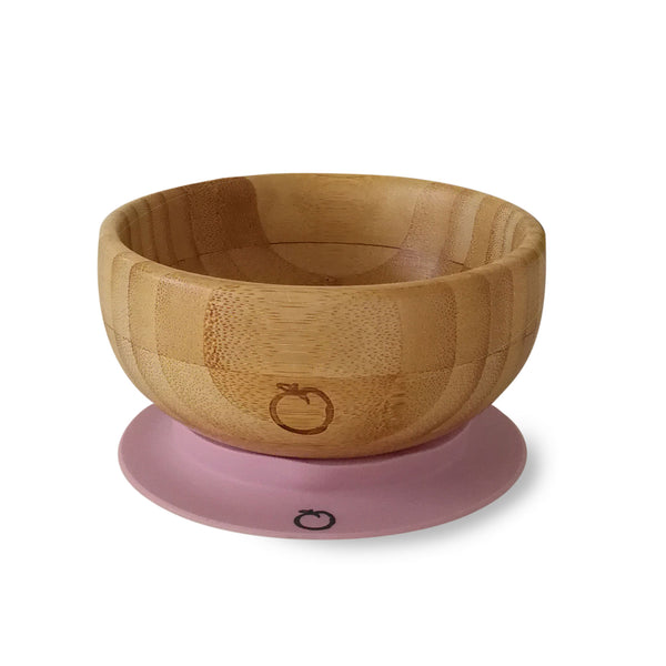 Plum Bamboo and Silicone Sippy Cup & Suction Bowl Bundle - Dusty Berry