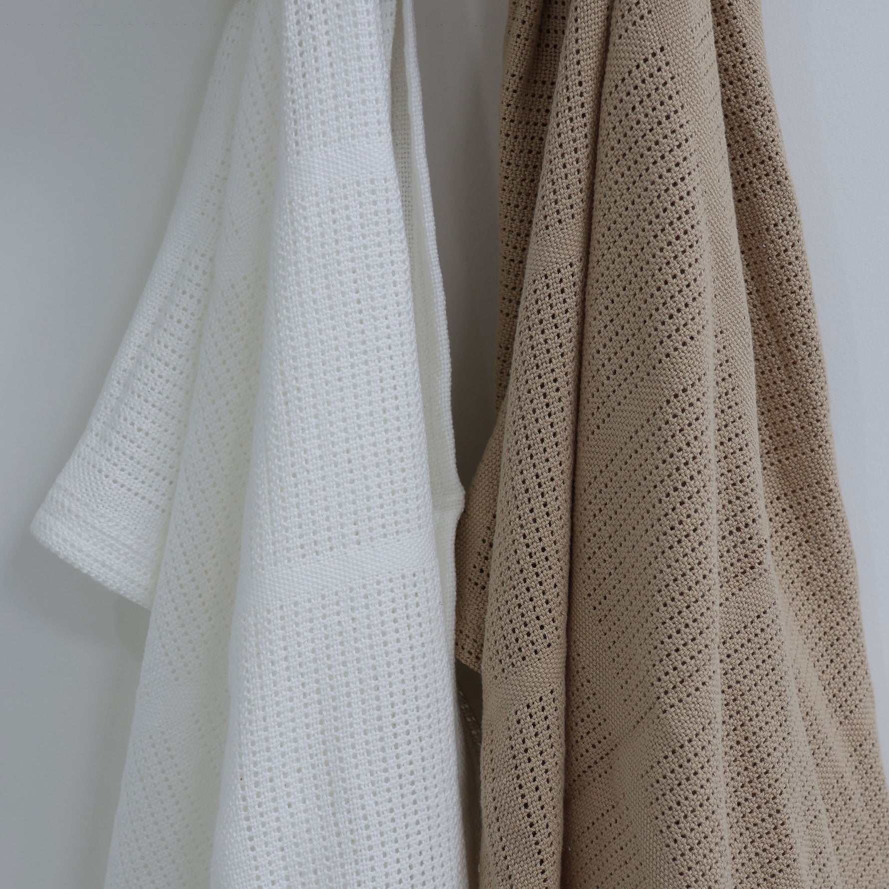 Organic Cotton 2pk Cellular Blanket - Chestnut - Bubba Blue Australia