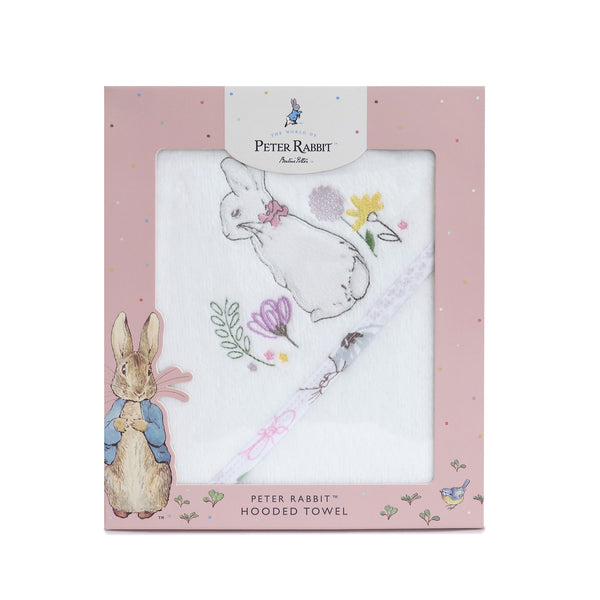 Peter Rabbit 'New Adventure' Bundle (Pink) - Musical Mobile, Hooded Towel, Face Washer, Layette Set, Jersey Wrap, Blanket
