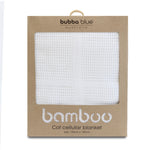 Bamboo White Cellular Large Blanket - Bubba Blue Australia