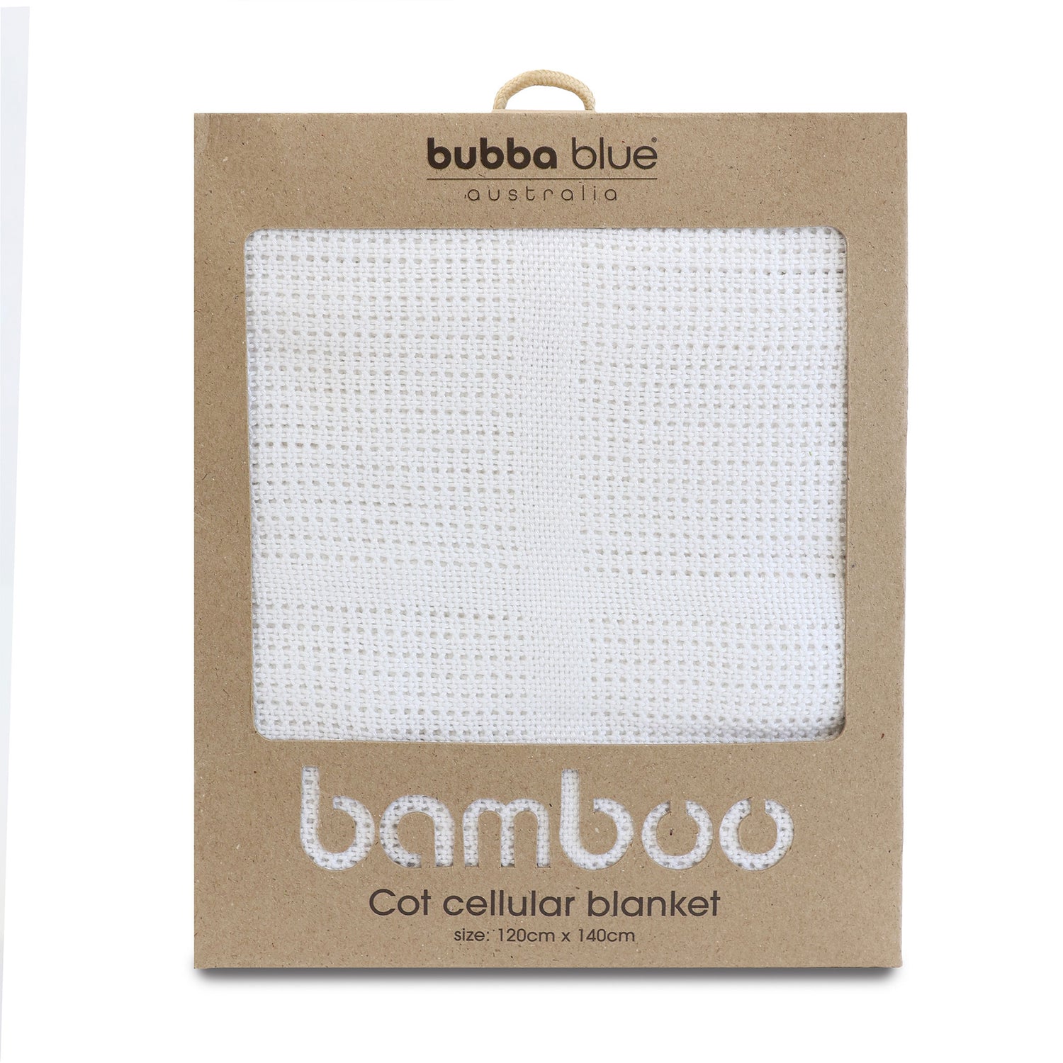 Bamboo White Cellular Large Blanket - Bubba Blue Australia