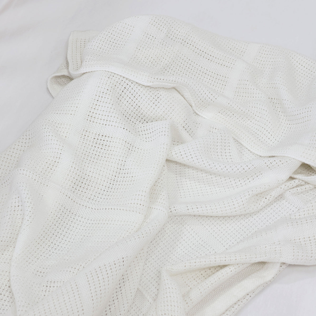 Bamboo White Cellular Large Blanket - Bubba Blue Australia