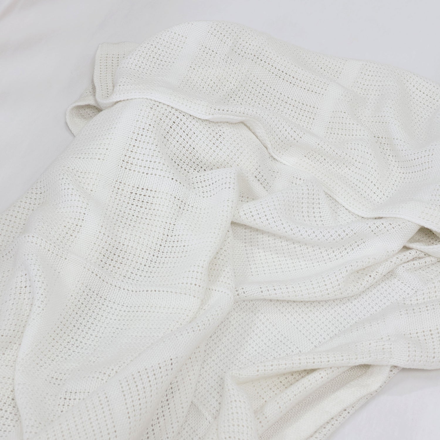 Bamboo White Cellular Large Blanket - Bubba Blue Australia