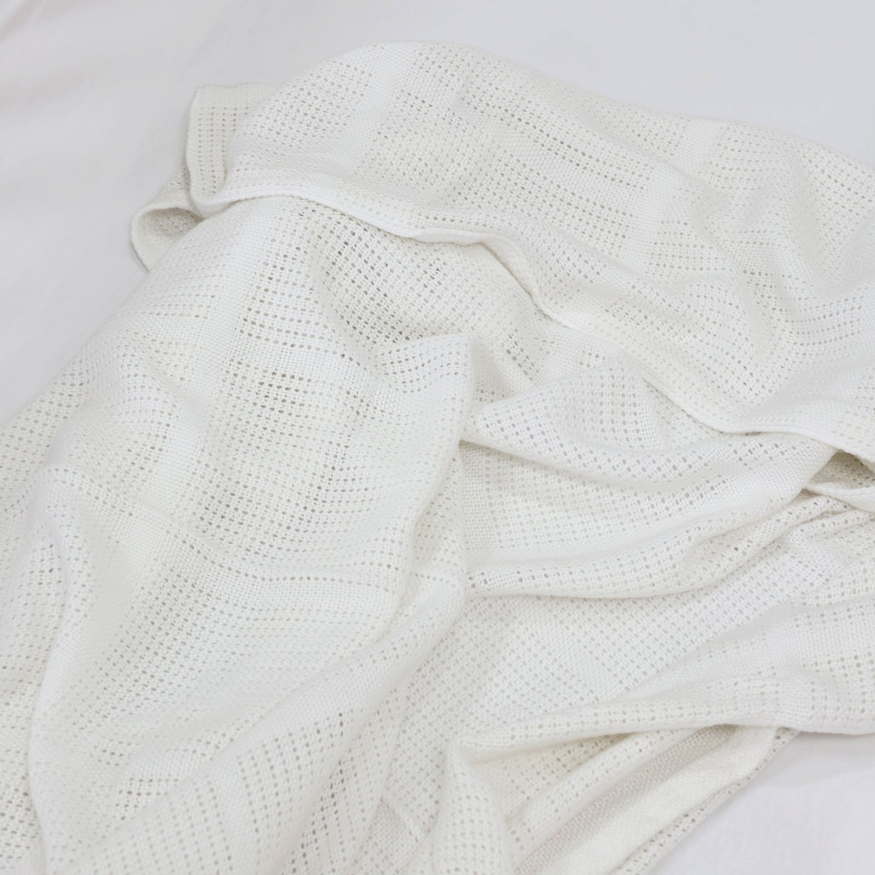 Bamboo White Cellular Large Blanket - Bubba Blue Australia