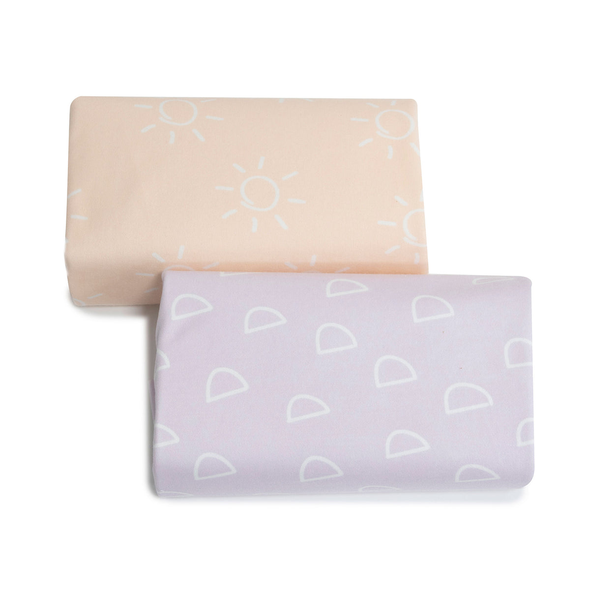 Nordic 2pk Waterproof Change Pad Covers Peach/Lilac - Bubba Blue Australia