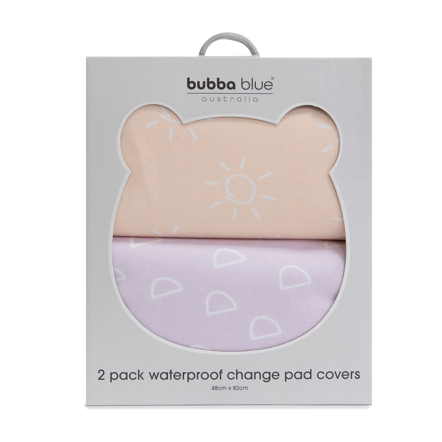 Nordic 2pk Waterproof Change Pad Covers Peach/Lilac - Bubba Blue Australia