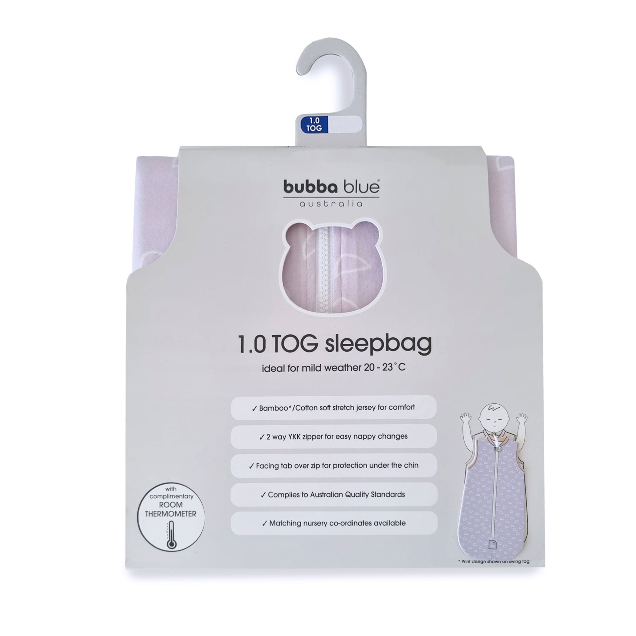 Nordic 1.0 TOG Sleep Bag - Peach Lilac