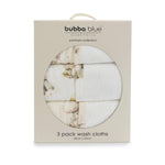 Elephant Bedtime 3pk Wash Cloths - Bubba Blue Australia
