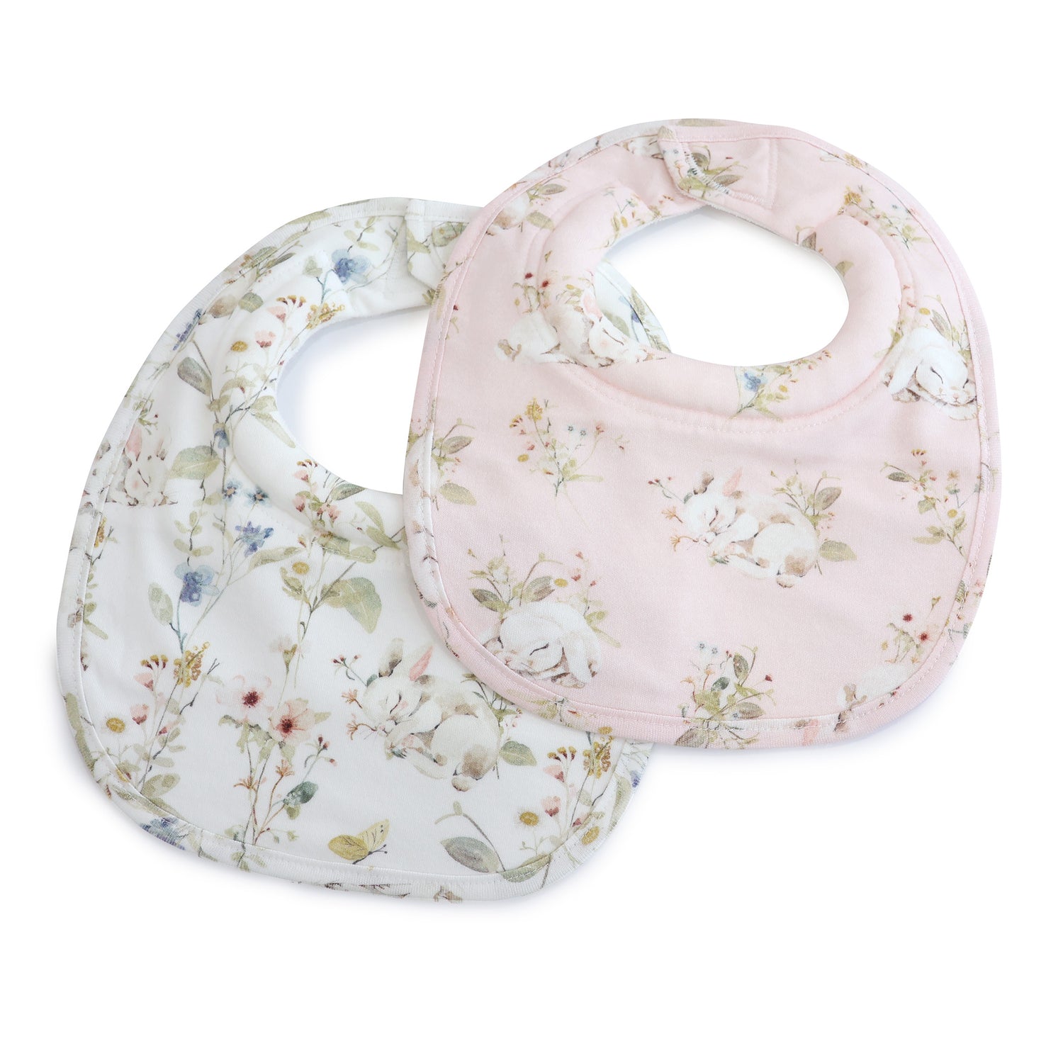 Sleeping Bunny 2pk Dribble Bibs - Bubba Blue Australia