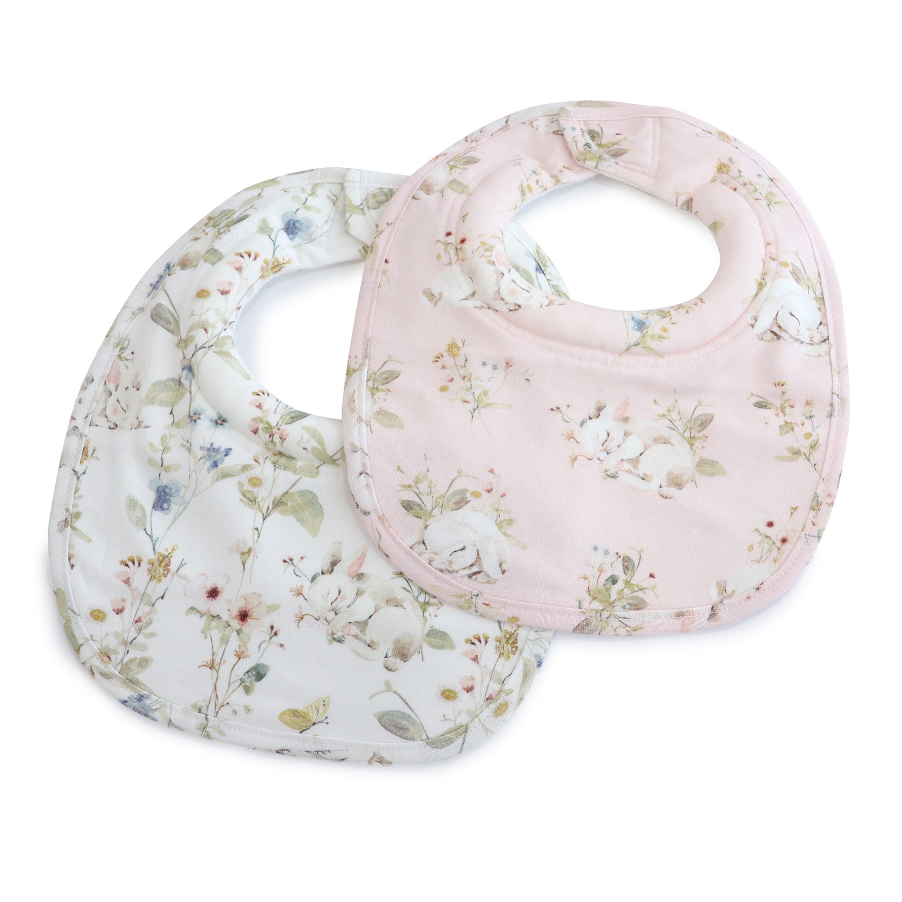 Sleeping Bunny 2pk Dribble Bibs - Bubba Blue Australia
