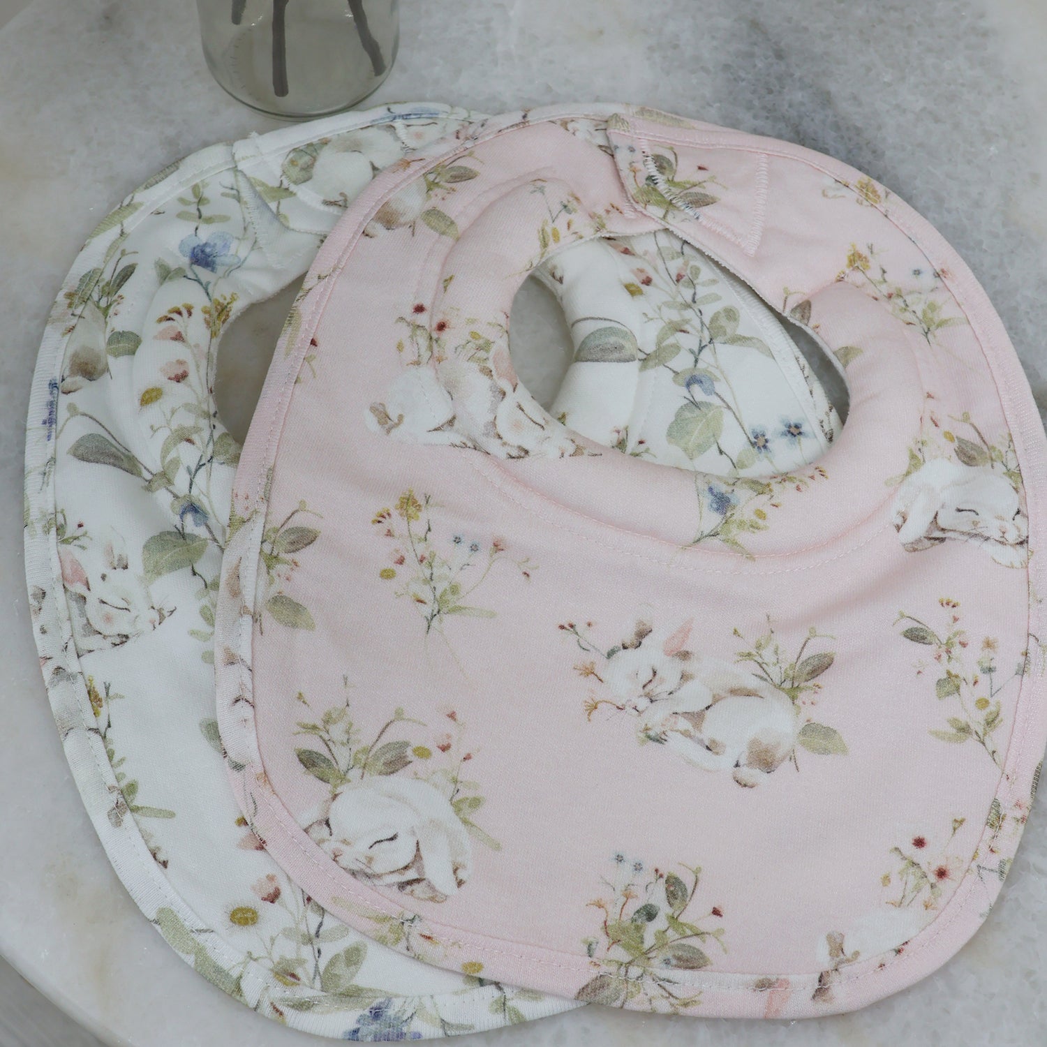 Sleeping Bunny 2pk Dribble Bibs - Bubba Blue Australia