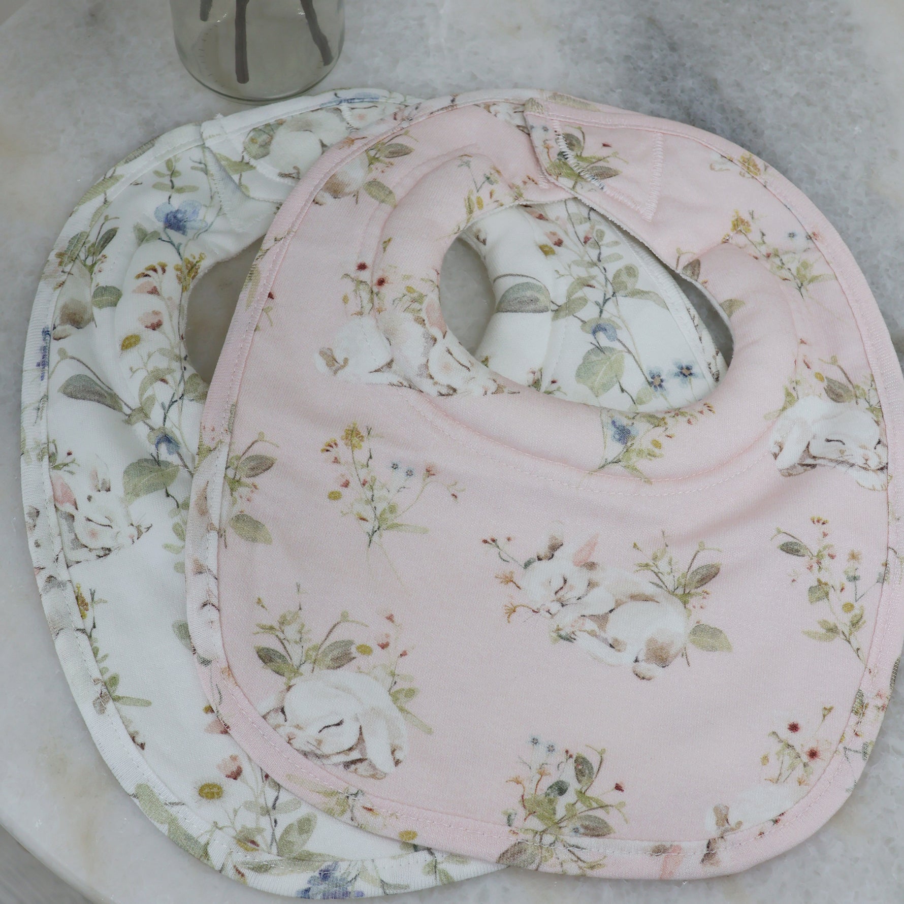 Sleeping Bunny 2pk Dribble Bibs - Bubba Blue Australia