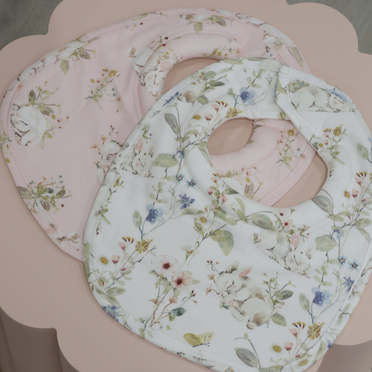 Sleeping Bunny 2pk Dribble Bibs - Bubba Blue Australia