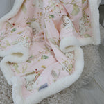 Sleeping Bunny Reversible Fleece Cuddle Blanket - Bubba Blue Australia