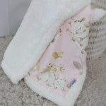 Sleeping Bunny Reversible Fleece Cuddle Blanket - Bubba Blue Australia