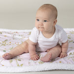 Sleeping Bunny Reversible Fleece Cuddle Blanket - Bubba Blue Australia
