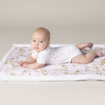Sleeping Bunny Reversible Fleece Cuddle Blanket - Bubba Blue Australia