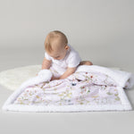 Sleeping Bunny Reversible Fleece Cuddle Blanket - Bubba Blue Australia