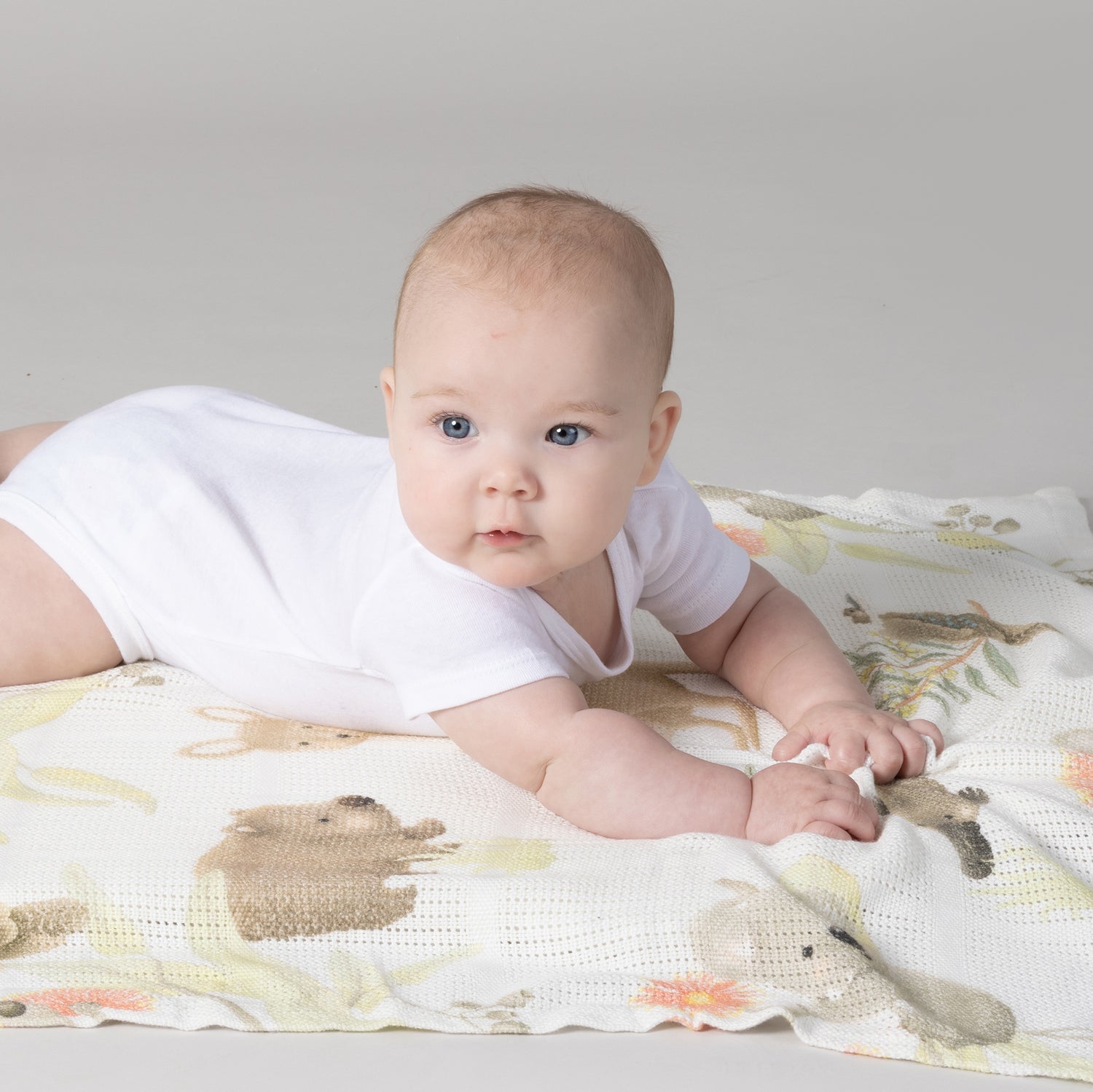Aussie Animals Cellular Blanket - Bubba Blue Australia