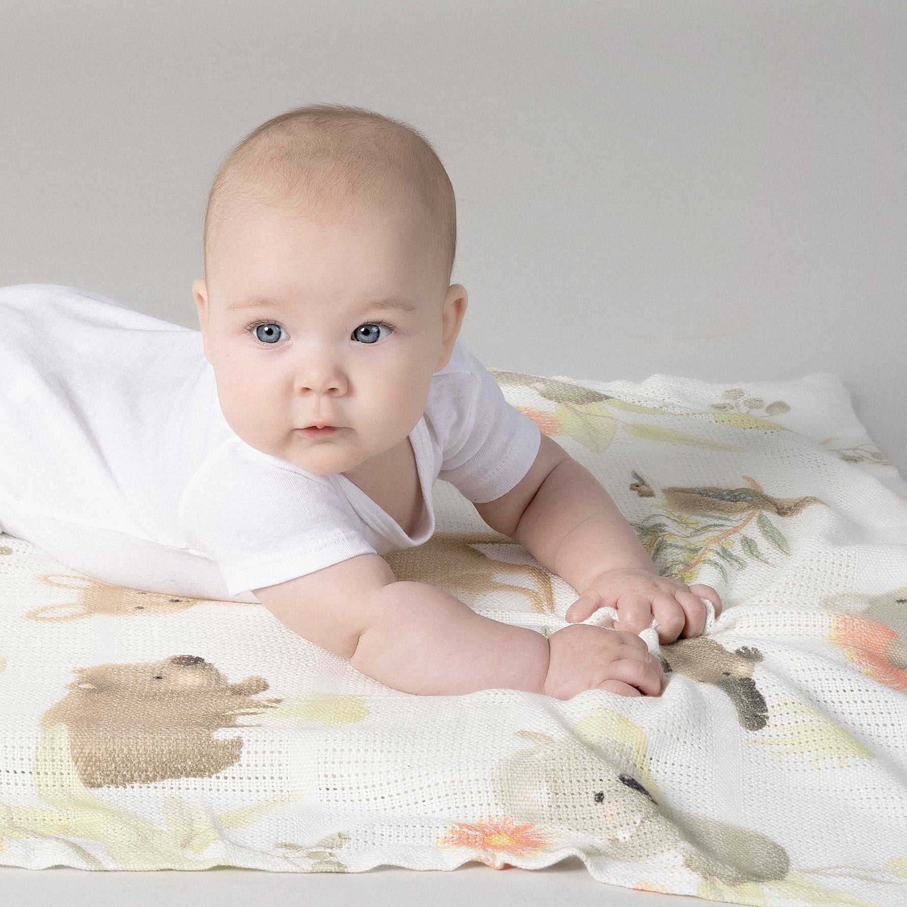 Aussie Animals Cellular Blanket - Bubba Blue Australia