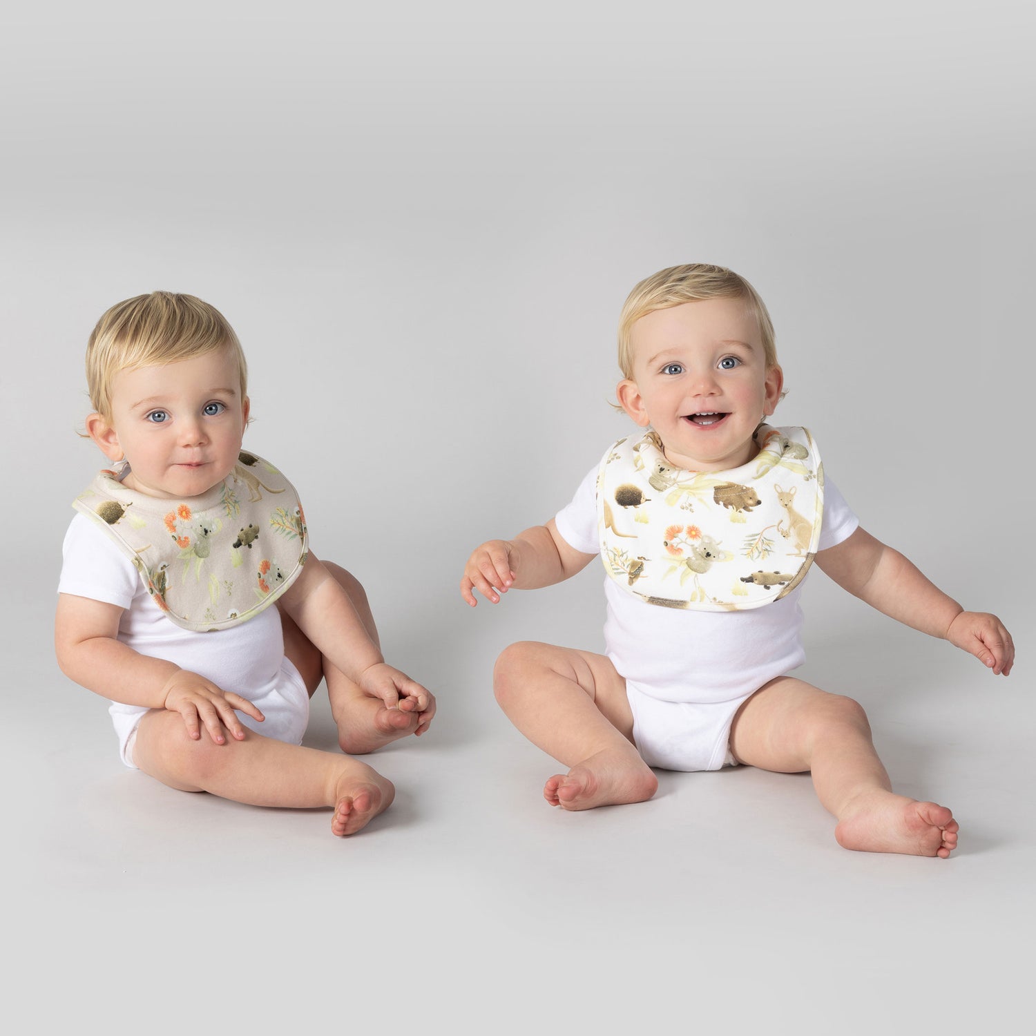 Aussie Animals 2pk Dribble Bibs - Bubba Blue Australia