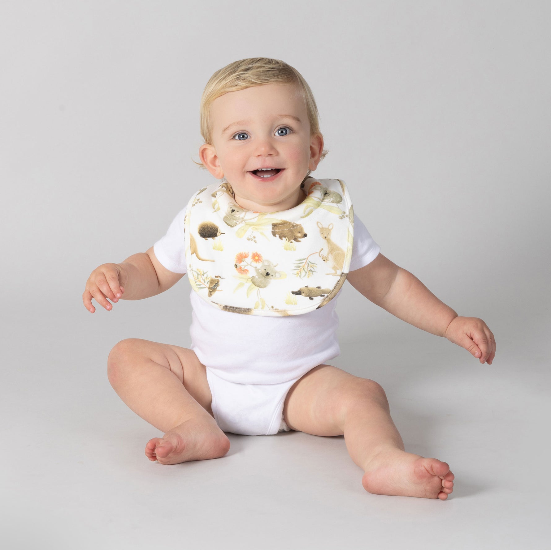 Aussie Animals 2pk Dribble Bibs - Bubba Blue Australia