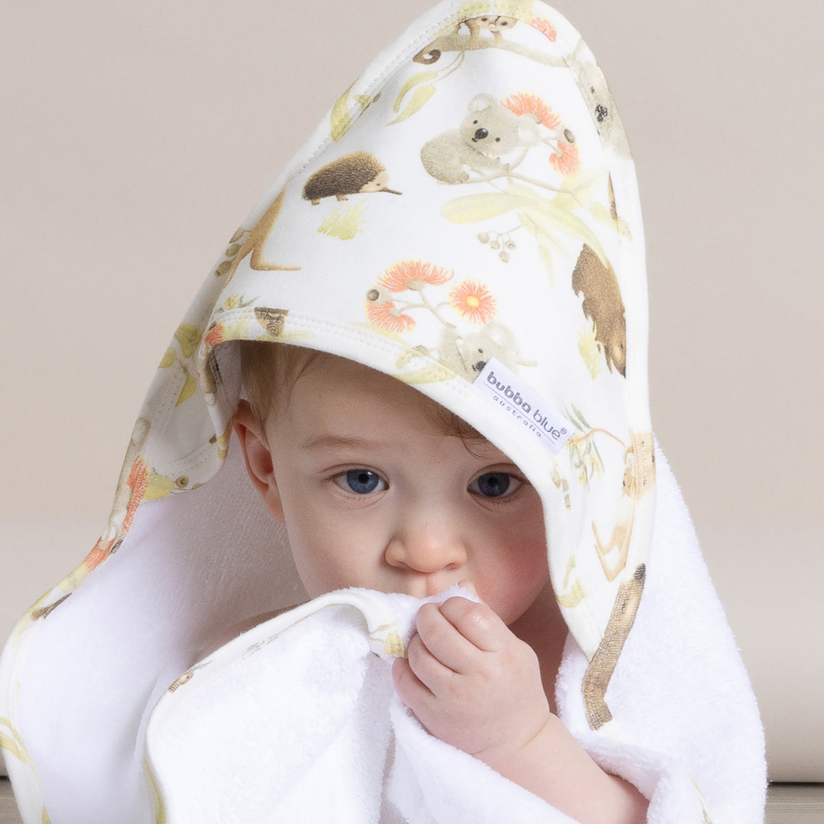 Aussie Animals Hooded Towel - Bubba Blue Australia