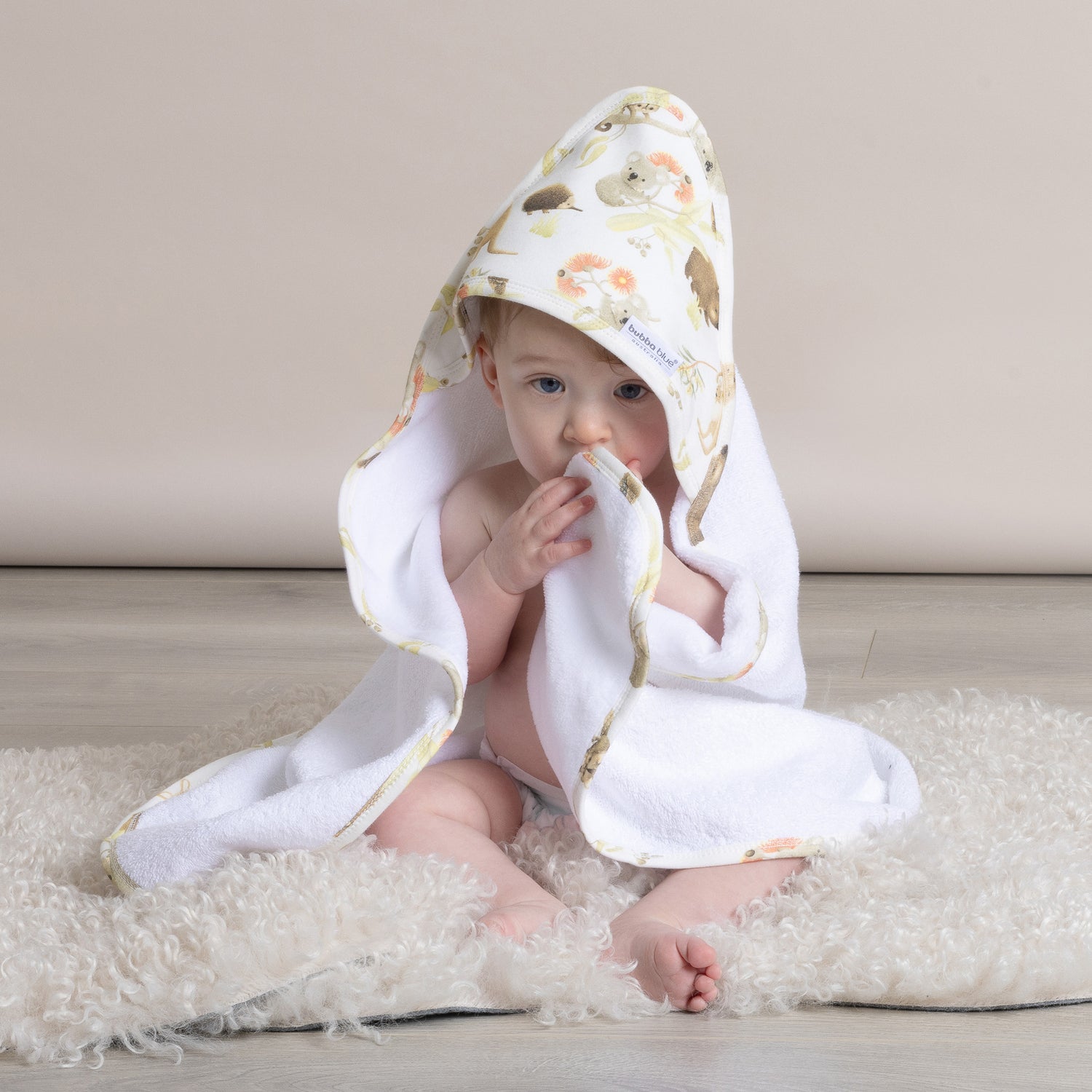 Aussie Animals Hooded Towel - Bubba Blue Australia