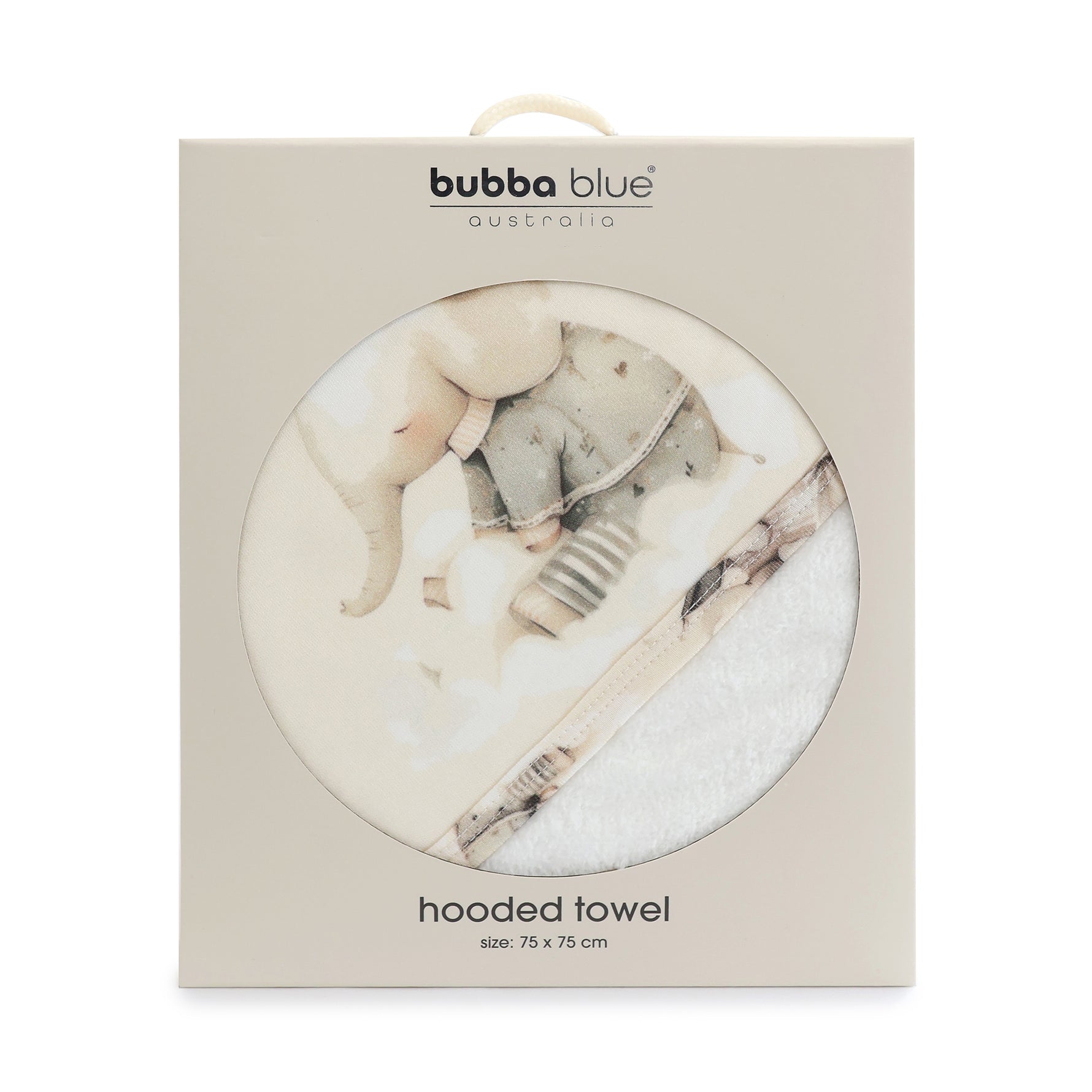 Elephant Bedtime Hooded Towel - Bubba Blue Australia