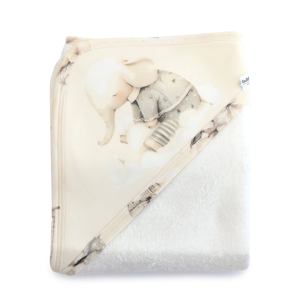 Elephant Bedtime Hooded Towel - Bubba Blue Australia