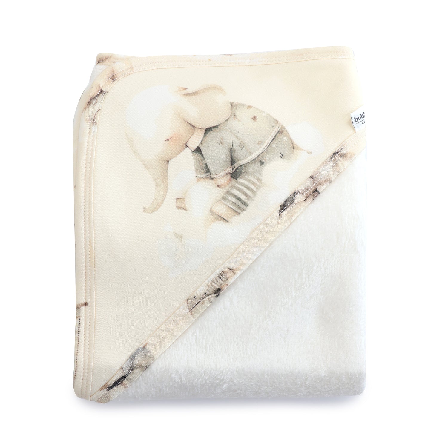 Elephant Bedtime Hooded Towel - Bubba Blue Australia