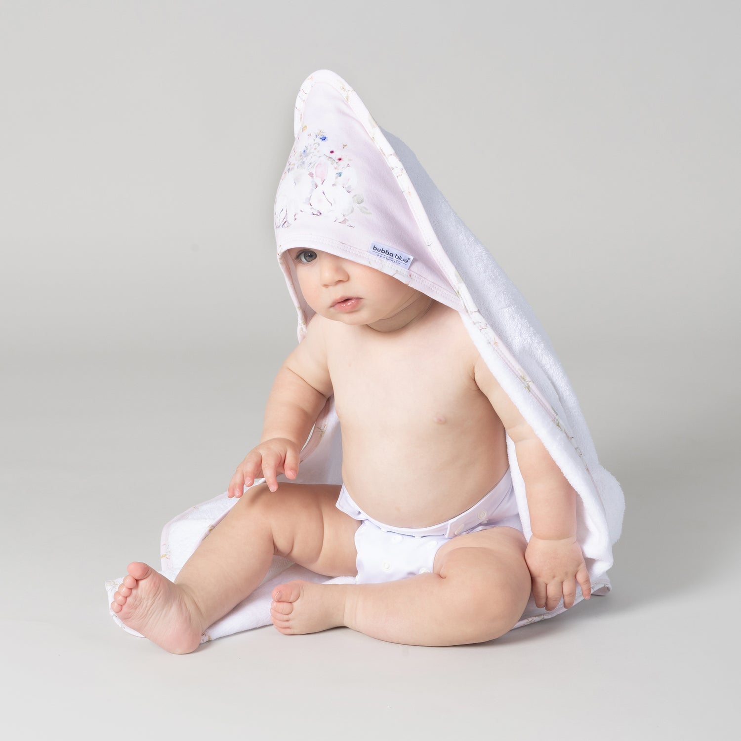Sleeping Bunny Hooded Towel - Bubba Blue Australia