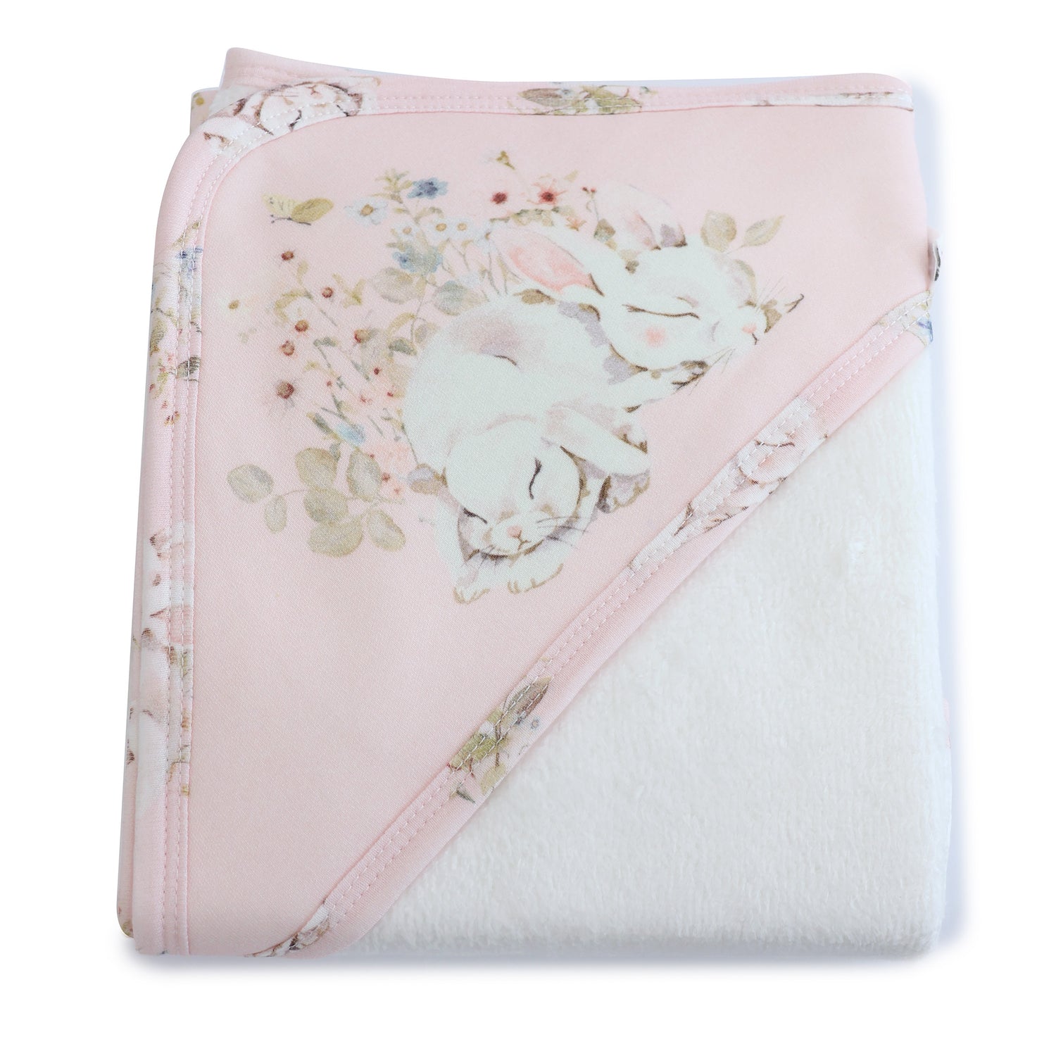 Sleeping Bunny Hooded Towel - Bubba Blue Australia
