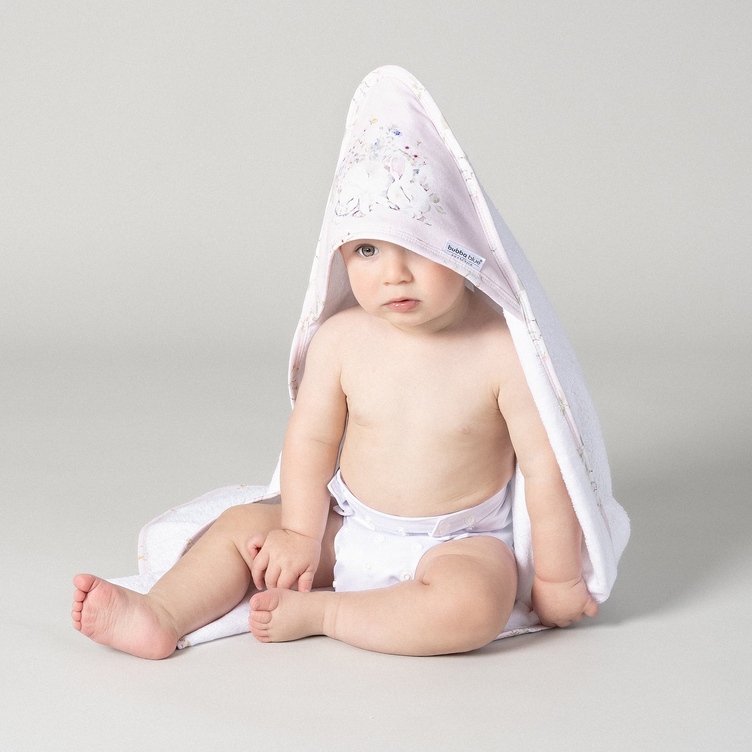 Sleeping Bunny Hooded Towel - Bubba Blue Australia
