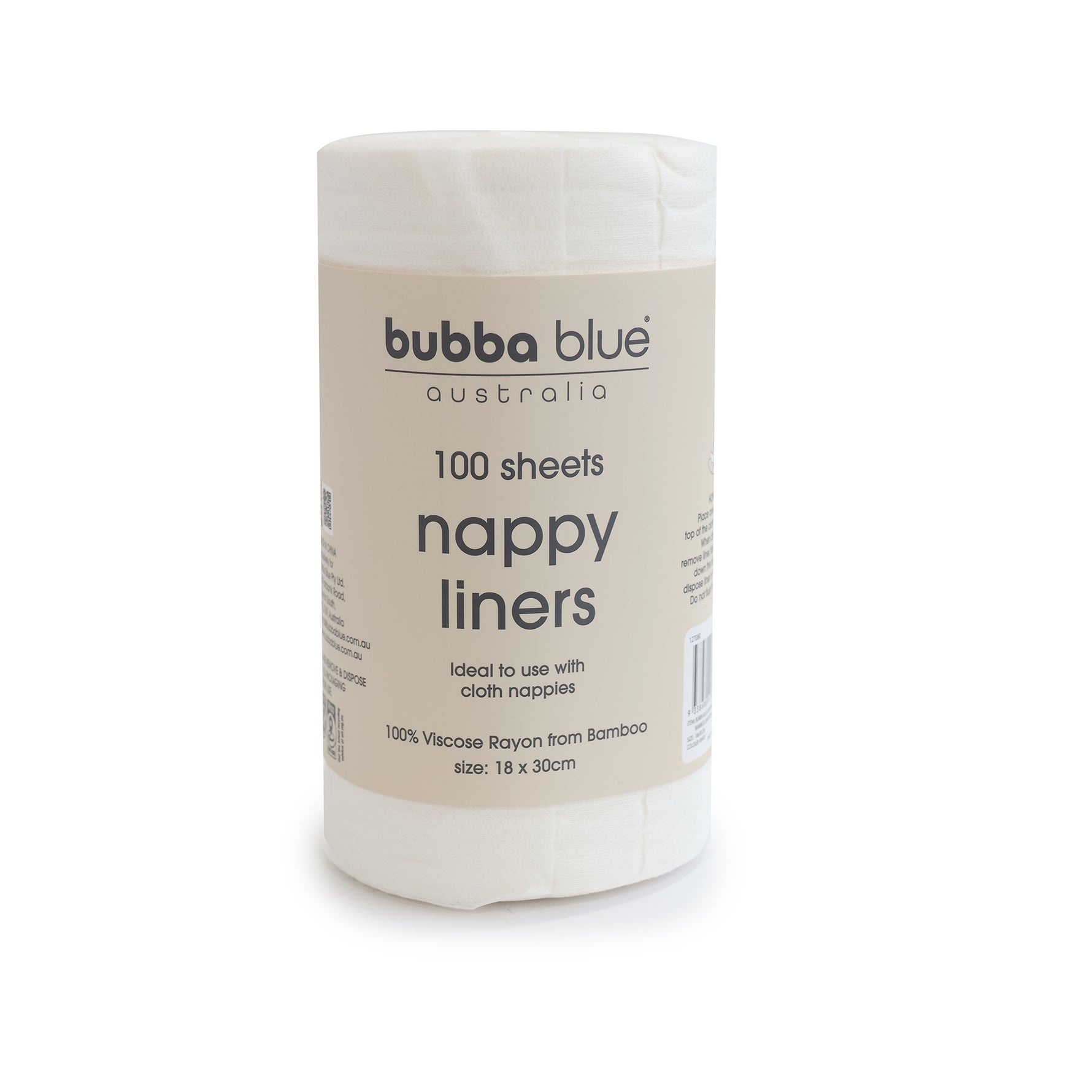 Bamboo White 100 sheets Bamboo Nappy Liners - Bubba Blue Australia