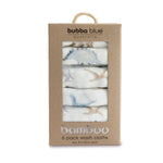 Jurassic Bamboo 6pk Muslin Face Washers - Bubba Blue Australia