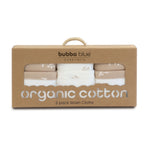 Organic Cotton 3pk Wash Cloths - Chestnut - Bubba Blue Australia