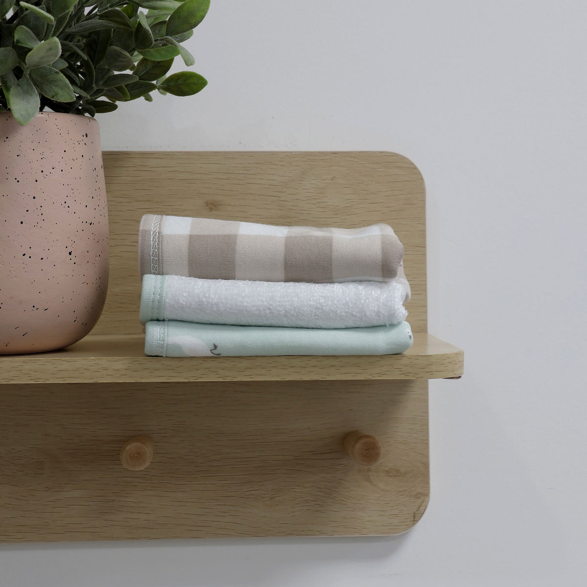 Provincial 3pk Wash Cloth - Olive/Taupe - Bubba Blue Australia