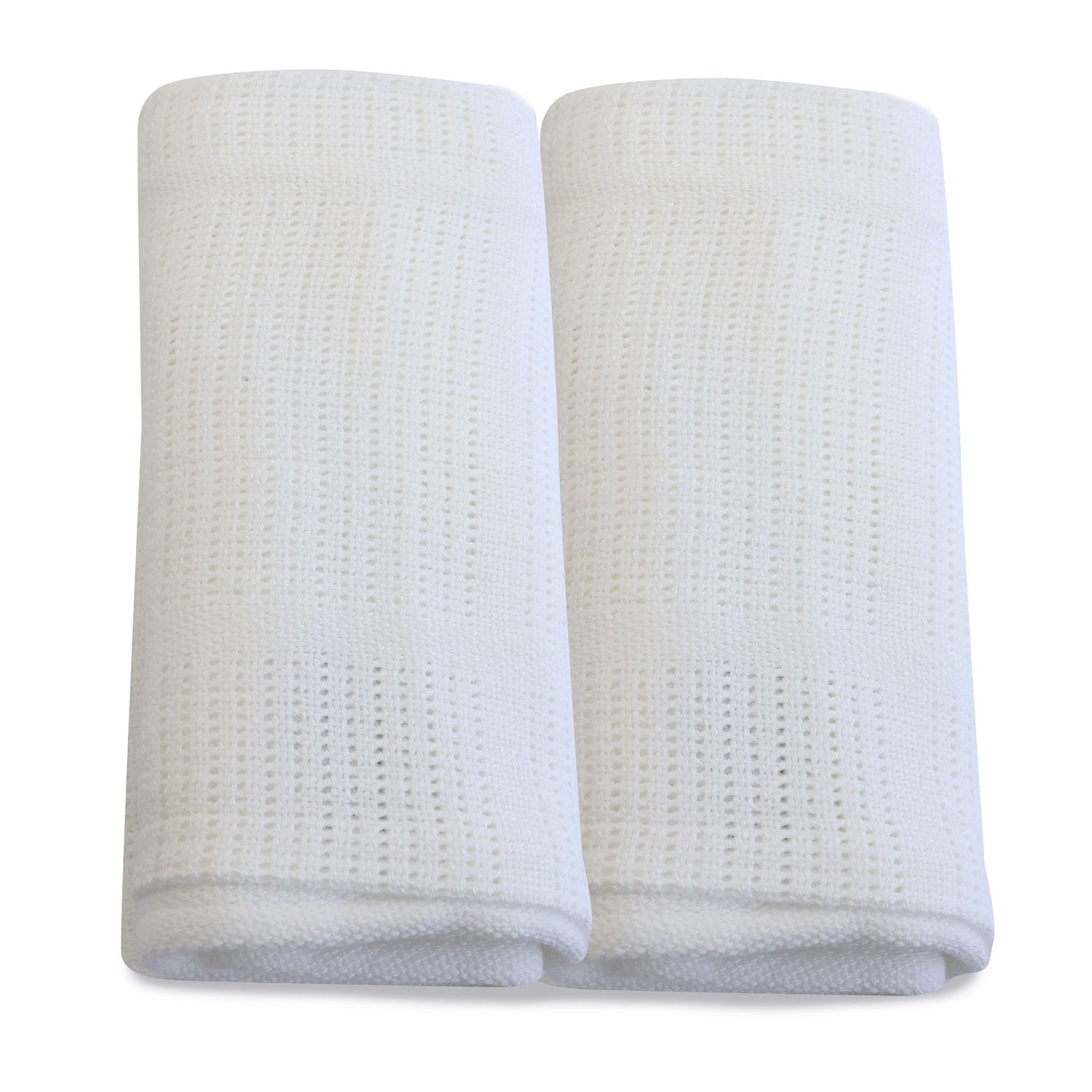 Bamboo White 2pk Cellular Blankets - Bubba Blue Australia