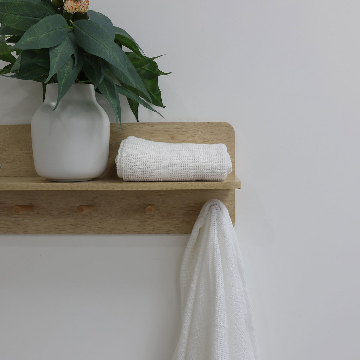 Bamboo White 2pk Cellular Blankets - Bubba Blue Australia