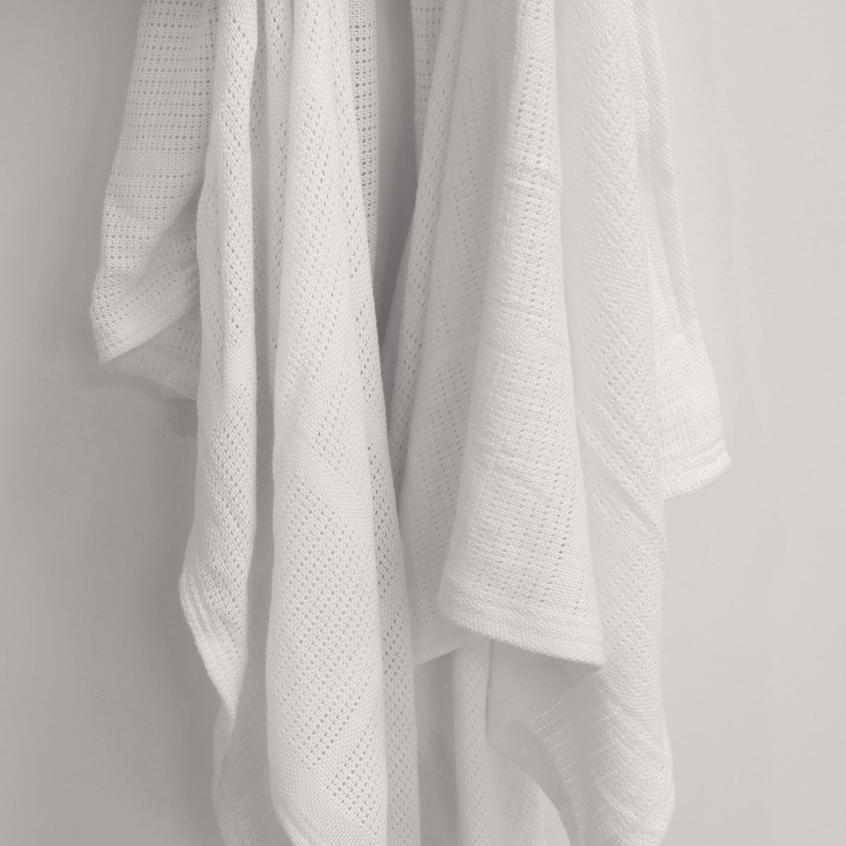Bamboo White 2pk Cellular Blankets - Bubba Blue Australia