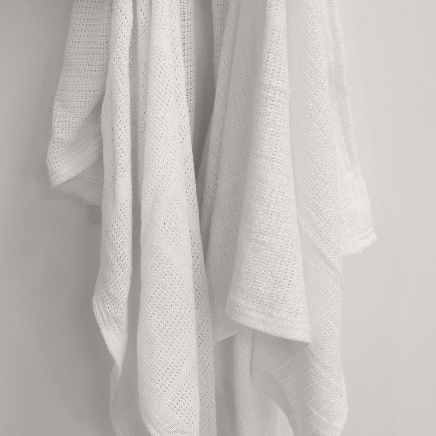 Bamboo White 2pk Cellular Blankets - Bubba Blue Australia