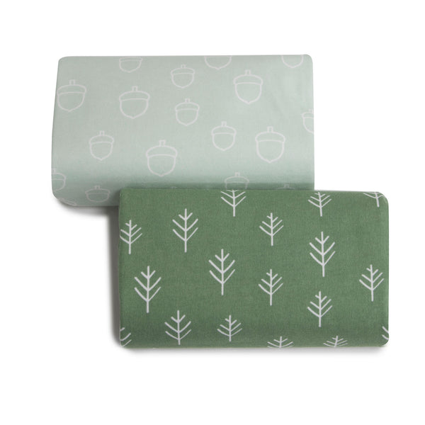 Nordic 2pk Waterproof Change Pad Covers Avocado/Forest