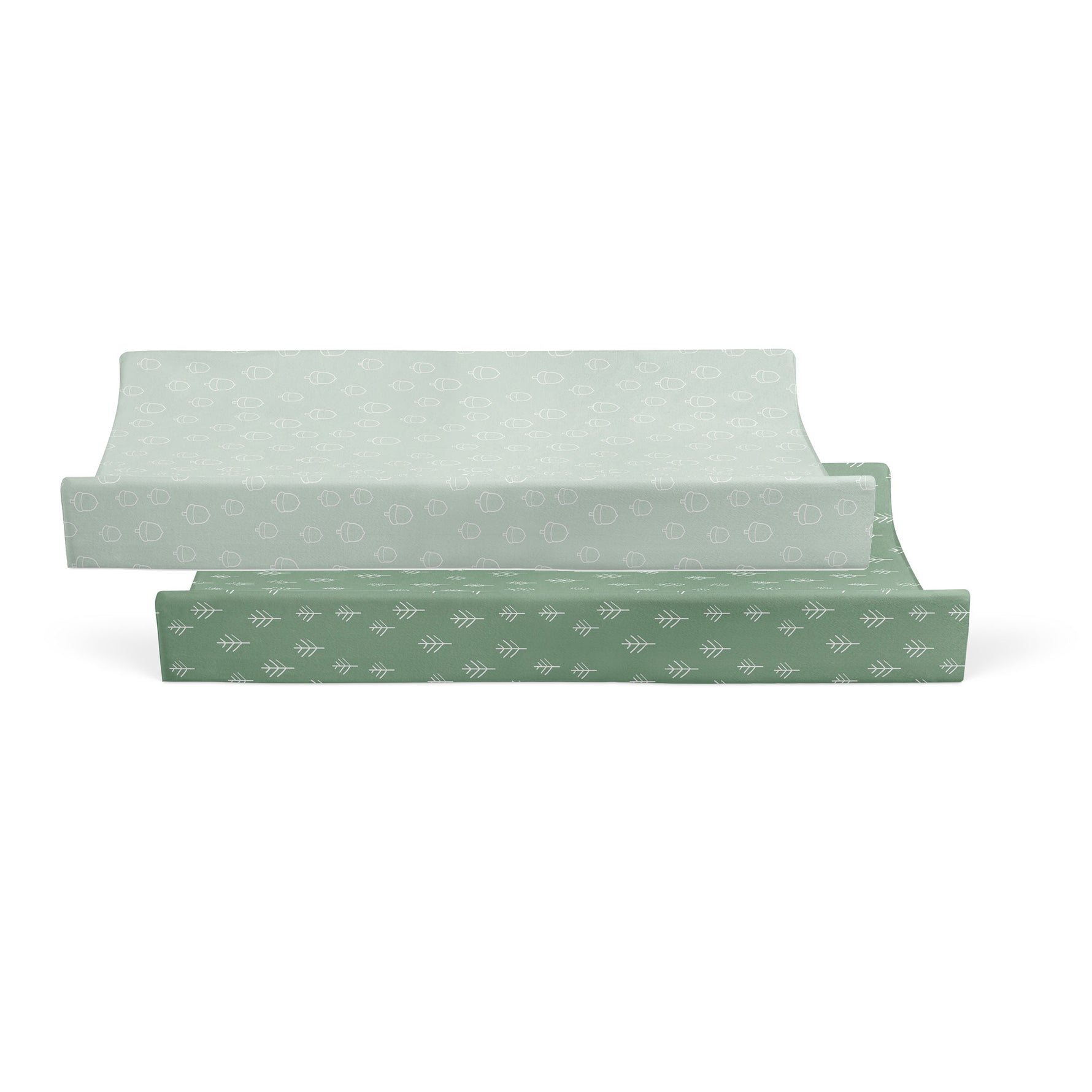 Nordic 2pk Waterproof Change Pad Covers Avocado/Forest - Bubba Blue Australia