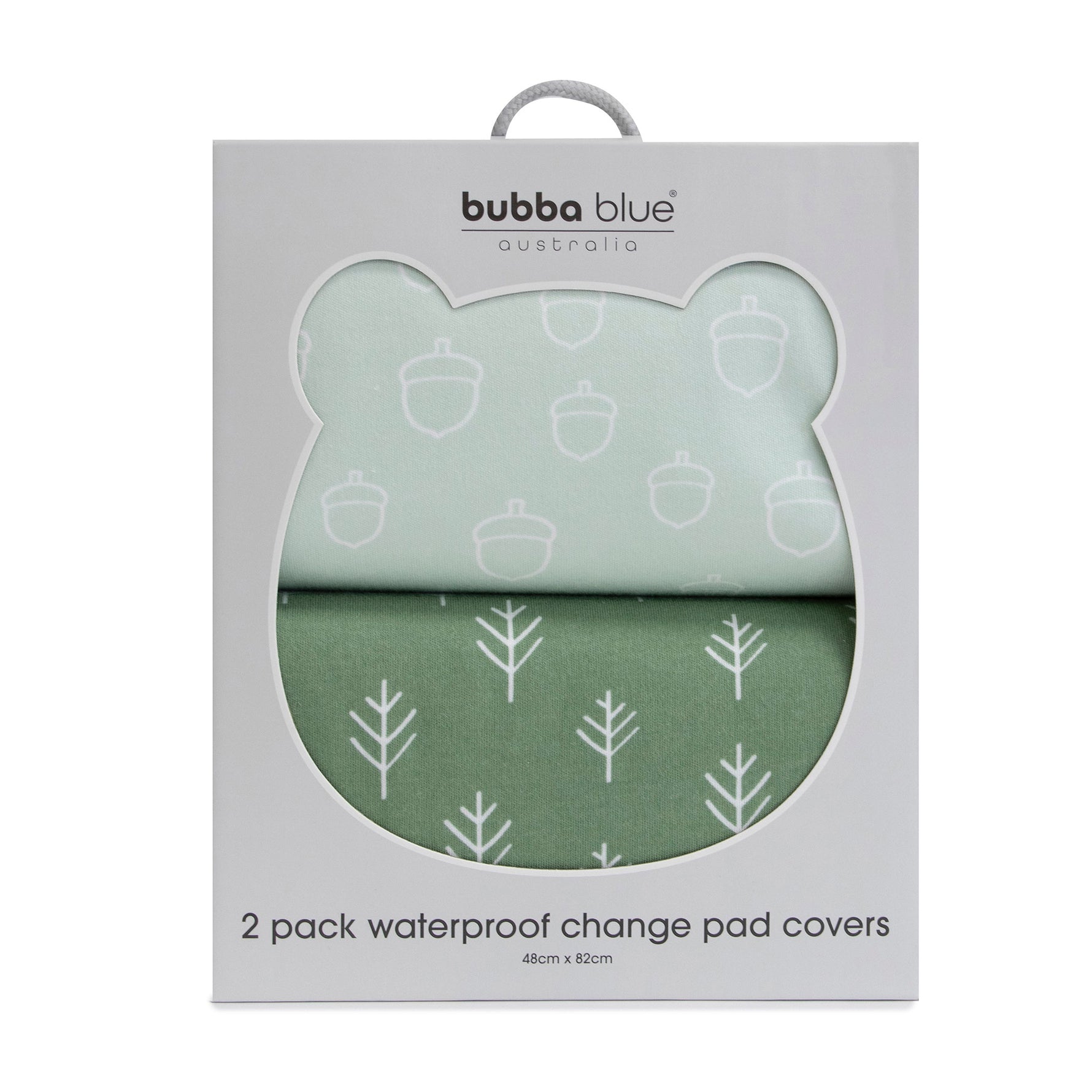 Nordic 2pk Waterproof Change Pad Covers Avocado/Forest - Bubba Blue Australia