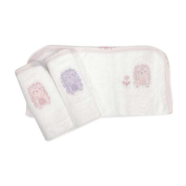 Sweet Hedgehog Bundle - Hooded Towel, Face Washer, Jersey Wrap