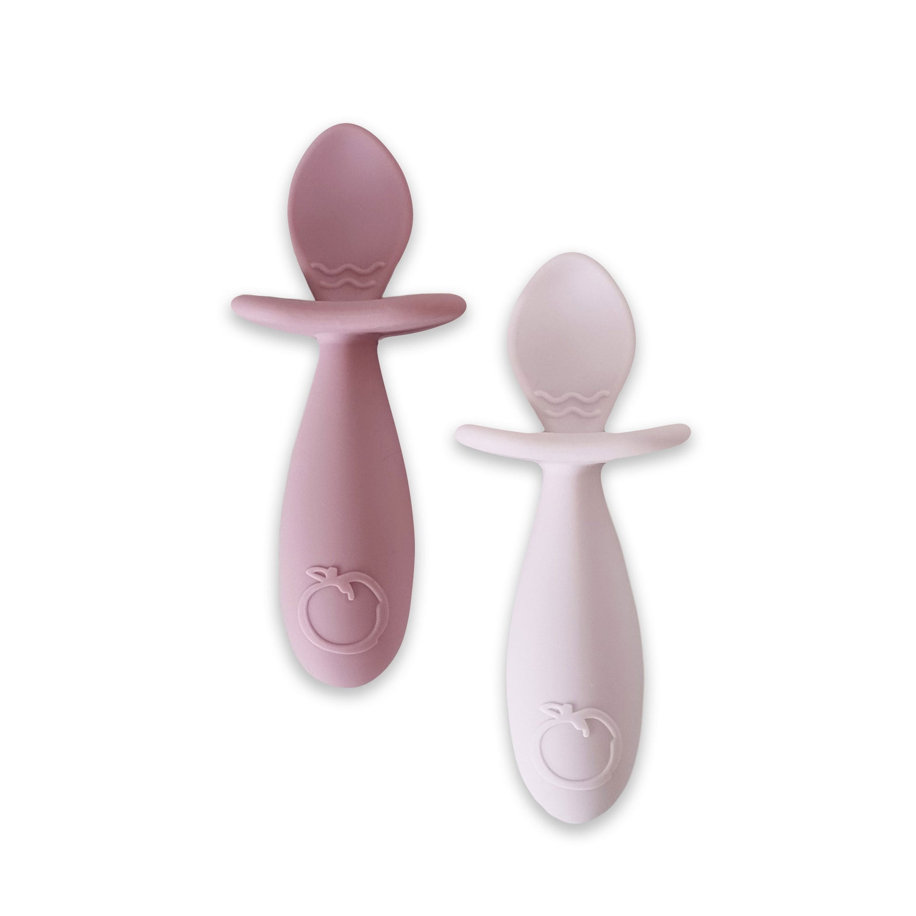 Plum Silicone 2pk Easy Grip Spoon Set- Dusty Berry/Rose - Bubba Blue Australia