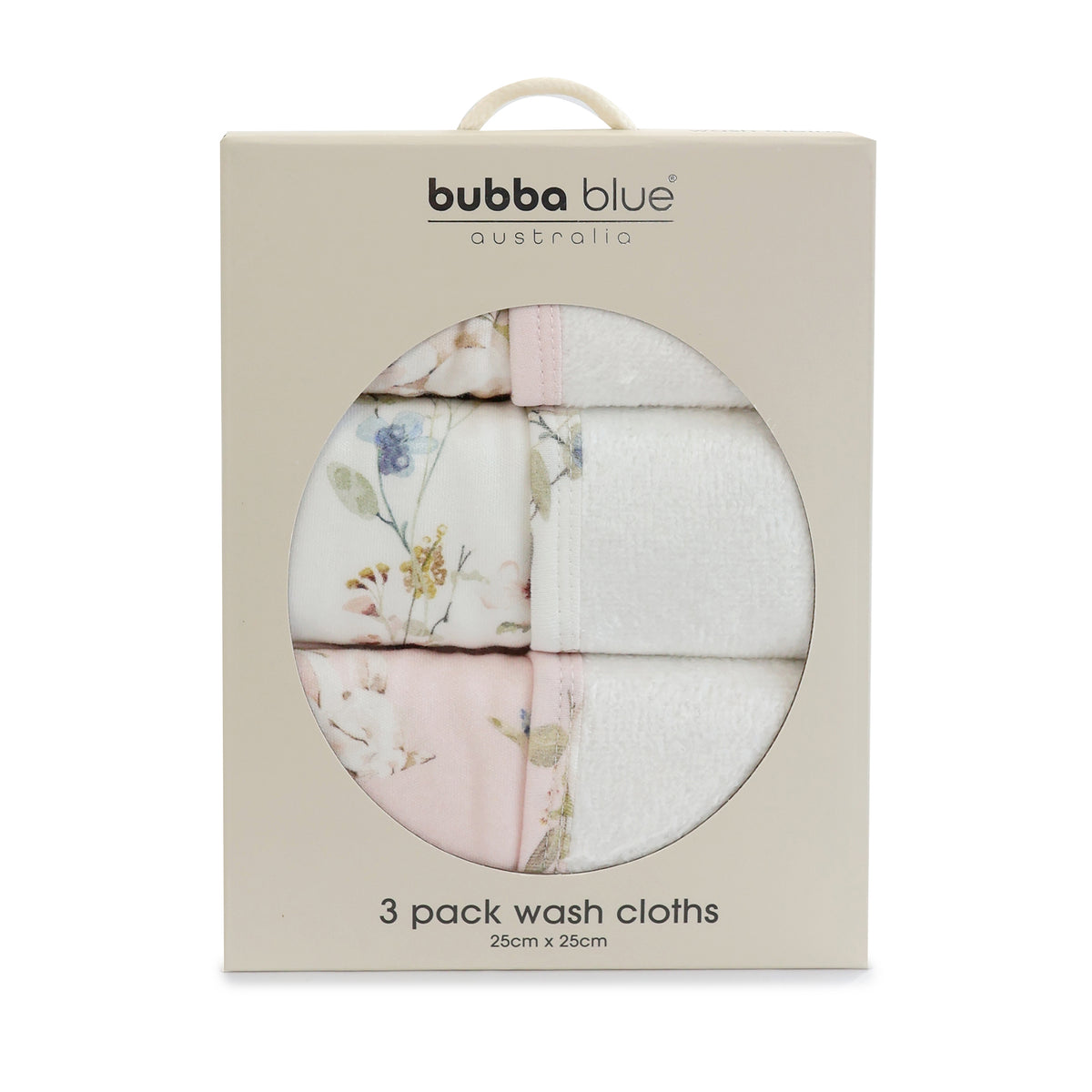 Sleeping Bunny 3pk Wash Cloths - Bubba Blue Australia