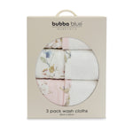 Sleeping Bunny 3pk Wash Cloths - Bubba Blue Australia
